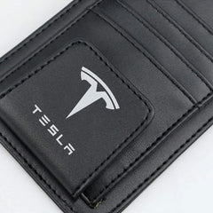 Leather Sun Visor Organizer For Tesla Models S/X/3/Y (2012-2023) - Evooor