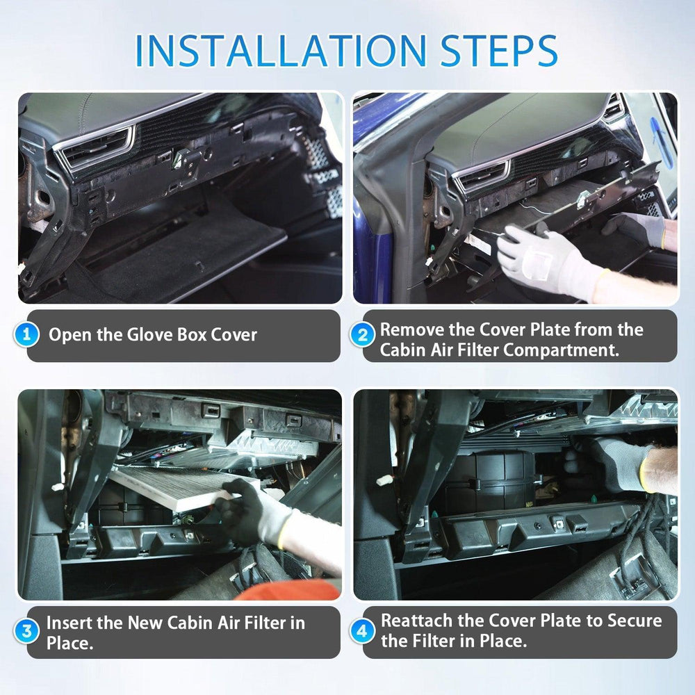 Cabin Air Filter & HEPA Filter with Activated Carbon for Tesla Model X - Evooor