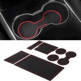 Model 3 Center Console & Cupholder Liner Kit Mat for Tesla(2017-2020) - Evooor