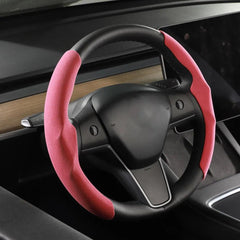 Model 3/Y Alcantara Steering Wheel Caps Cover for Tesla - Evooor