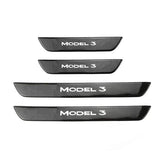 Tesla Model 3 Front / Real Door Sill Cover Protector (4 pcs) (2017-2023) - Evooor