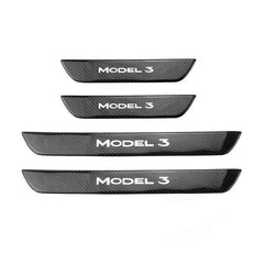 Tesla Model 3 Front / Real Door Sill Cover Protector (4 pcs) (2017-2023) - Evooor