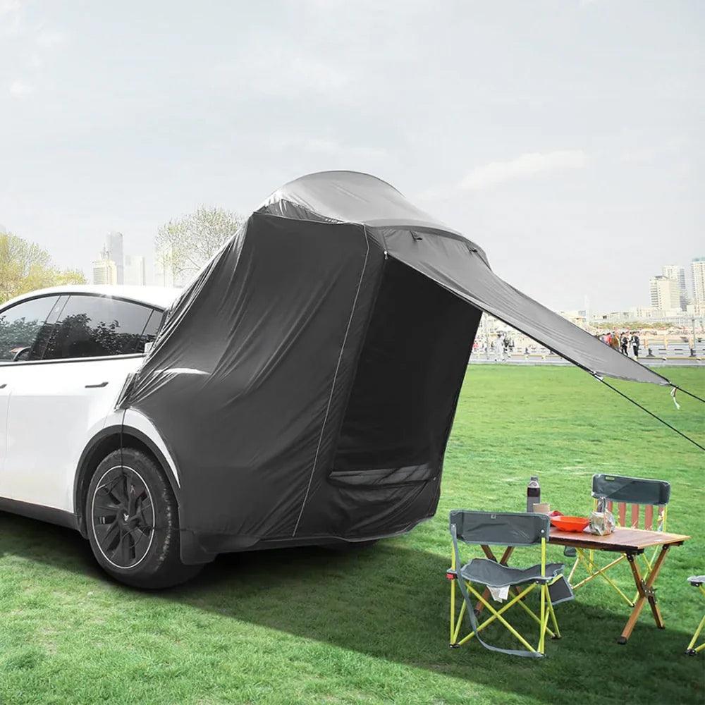 tesla factory tent Tesla Model Y Tailgate Camping Tent Sunshade Awning