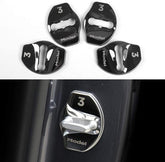 Tesla Model 3/Y Door Latch Lock Covers CF Coated (Set Of 4) - Evooor