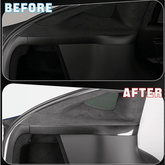 High-Quality Carbon Fiber Rear Trunk Inner Panel Protectors (Set of 2) for Tesla Model X 2022 and Beyond - Evooor