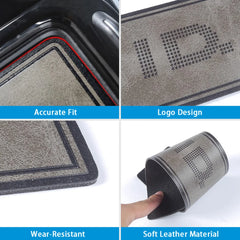 Leather Car Interior Slot Mats 9Pcs For VW ID.4 2021-2025 - Evooor