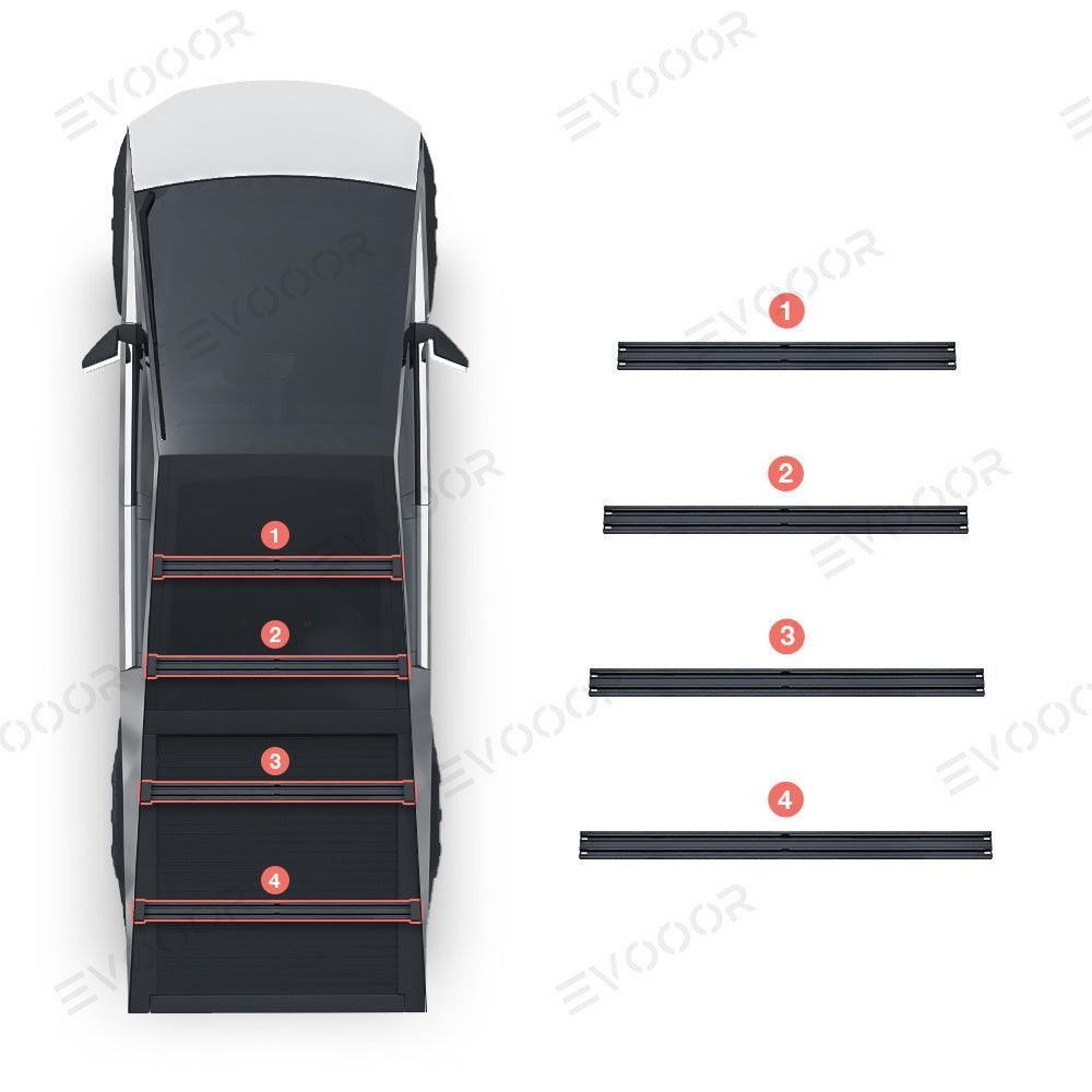 Aluminum Roof Rack Cargo Crossbars for Cybertruck (Set of 4) - Evooor