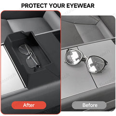 Multi-Functional Silicone Center Console Glasses Tray for Tesla Model Y Juniper 2025+ - Evooor