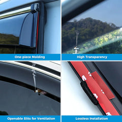 Acrylic Side Window Rain Guards For VW ID.4 2021-2025(4Pcs) - Evooor
