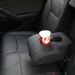 Tesla Model Y Juniper 2025+ Rear Seat Non-slip Cup Holder Silicone Insert Tray - Evooor