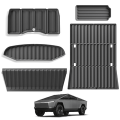 All Weather TPE Floor Mats Cargo Liners Set for Cybertruck - Evooor