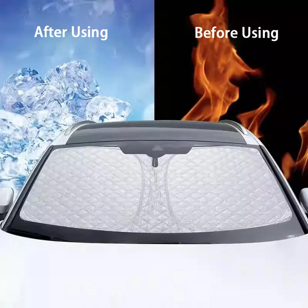 Foil Front Window Windshield Sunshade Folding For VW ID.4 2021-2025 - Evooor