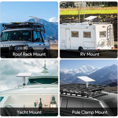 Universal Car Roof Rack Mount for Starlink Mini - Round Tube Design for Easy Installation on All Vehicles - Evooor