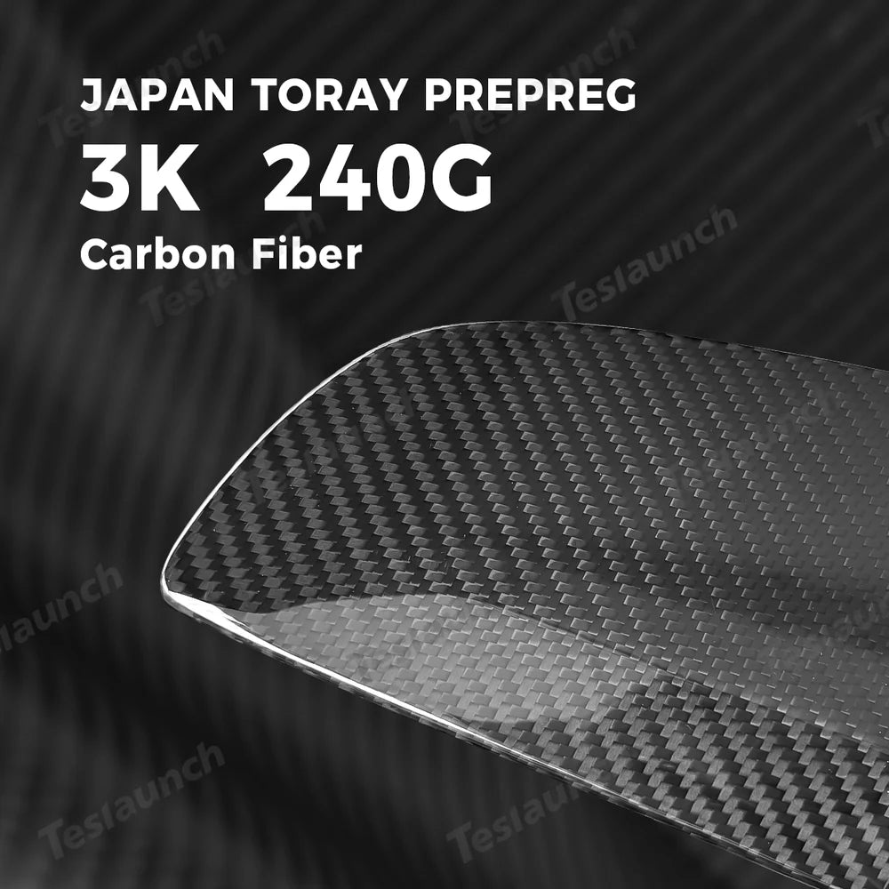 Carbon Fiber Dashboard Vent Trim Upgrade for Tesla Model Y 2025+ – Premium Juniper Finish - Evooor