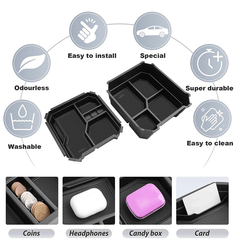 Double-layer Center Console Storage Tray Organizer Box for Tesla Cybertruck (2-pack) - Evooor