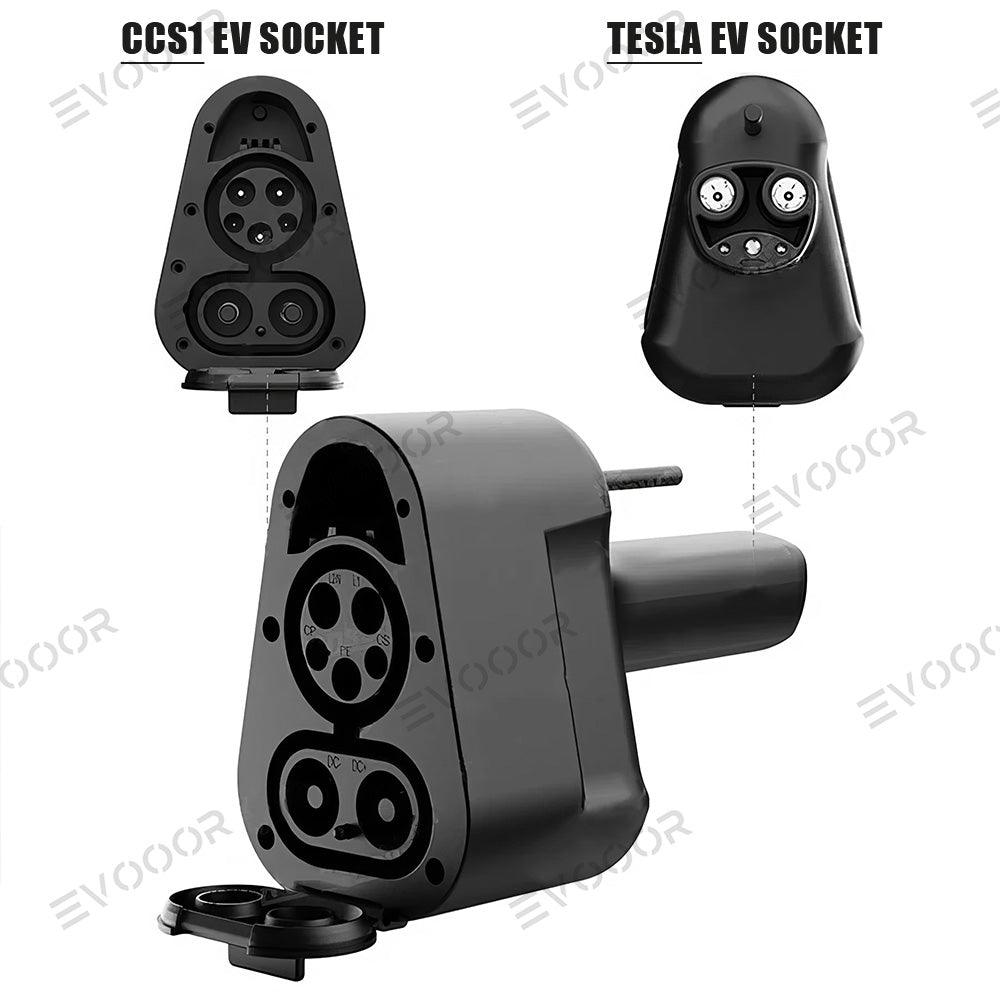 Cybertruck CCS1 x J1772 to Tesla(NACS) Fast Charging Adapter for Tesla Model 3/Y/S/X/Cybertruck - Evooor