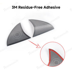 Tesla Model Y Juniper 2025+ Stainless Steel Triangle Front Door Speaker Grilles - Evooor