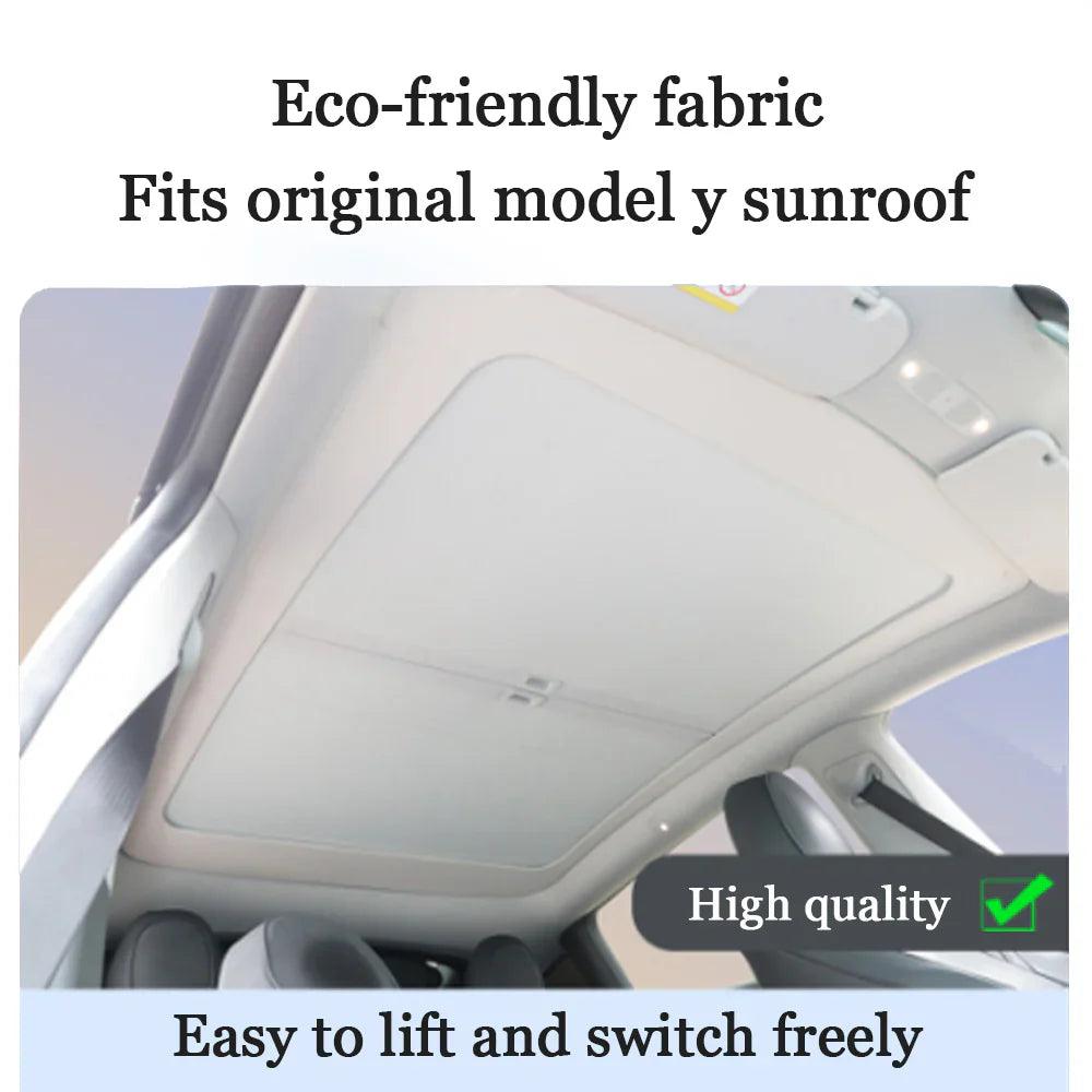 Sunshade Cover for Tesla Model 3/Y - Roll-Up Retractable Canopy with Fabric Design - Evooor