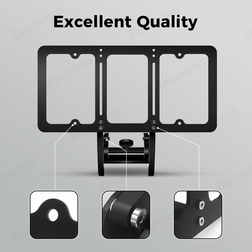 No-Drill Adjustable Front License Plate Mount for Tesla Model X (2021+) - Evooor
