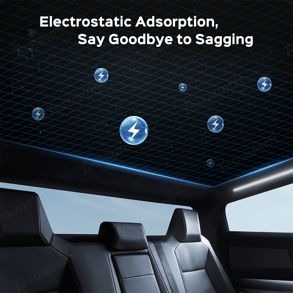 Electrostatic Adsorption Sunroof Ice Crystal Glass Roof Sunshade for Cybertruck - Evooor