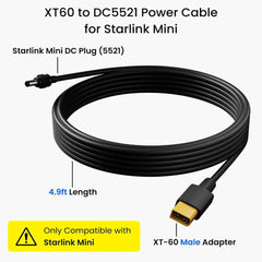 High-Quality 1.5M XT60 to DC Power Cable for Starlink Satellite Internet Mini Dish - Evooor