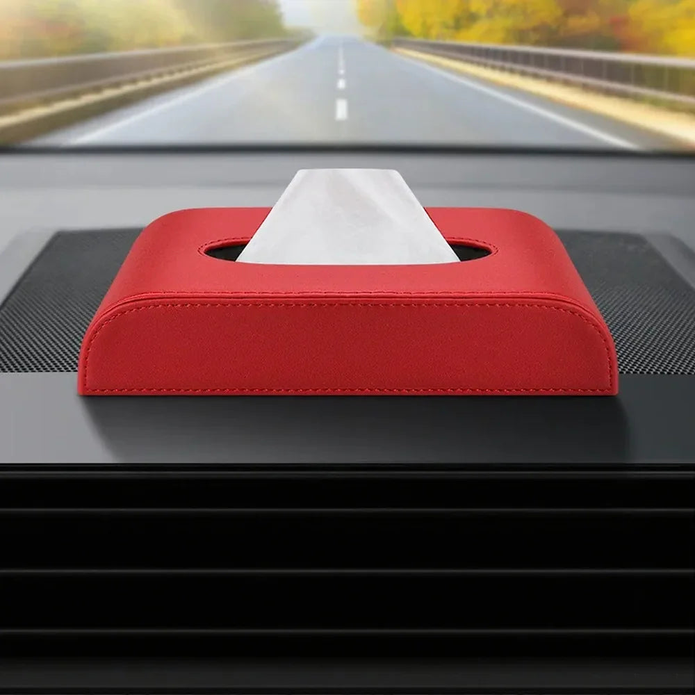 Leather Car Tissue Box Holder For VW ID.3 - Evooor