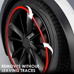 Model Y/3/S/X Wheel Rim Protectors Guard Alloy Wheel from Curb Rash (Set of 4 Rim Protectors) for Tesla(2012-2023) - Evooor