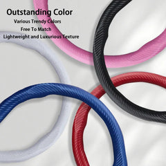 Leather Carbon Fiber Texture Anti-slip Steering Wheel Cover For VW ID.4 2025 - Evooor