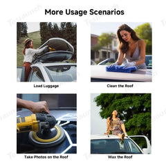 Foldable Car Door Step with Safety Hammer For VW ID.4 2021-2025 - Evooor