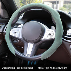 Alcantara Steering Wheel Sweat Absorbing Cover For VW ID.4 2025 - Evooor