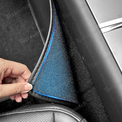 Center Console Side Kick Protectors – Leather Covers for Tesla Model Y Juniper 2025+ - Evooor