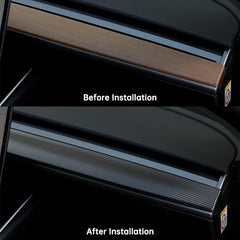 High-Quality Real Carbon Fiber Dashboard Cover for Tesla Model 3/Y - Center Console Cap for Enhanced Style and Protection (2017-2023) - Evooor