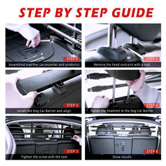 Tesla Model Y Rear Seat Pet Fence Dog Barrier (2020-2023) - Evooor