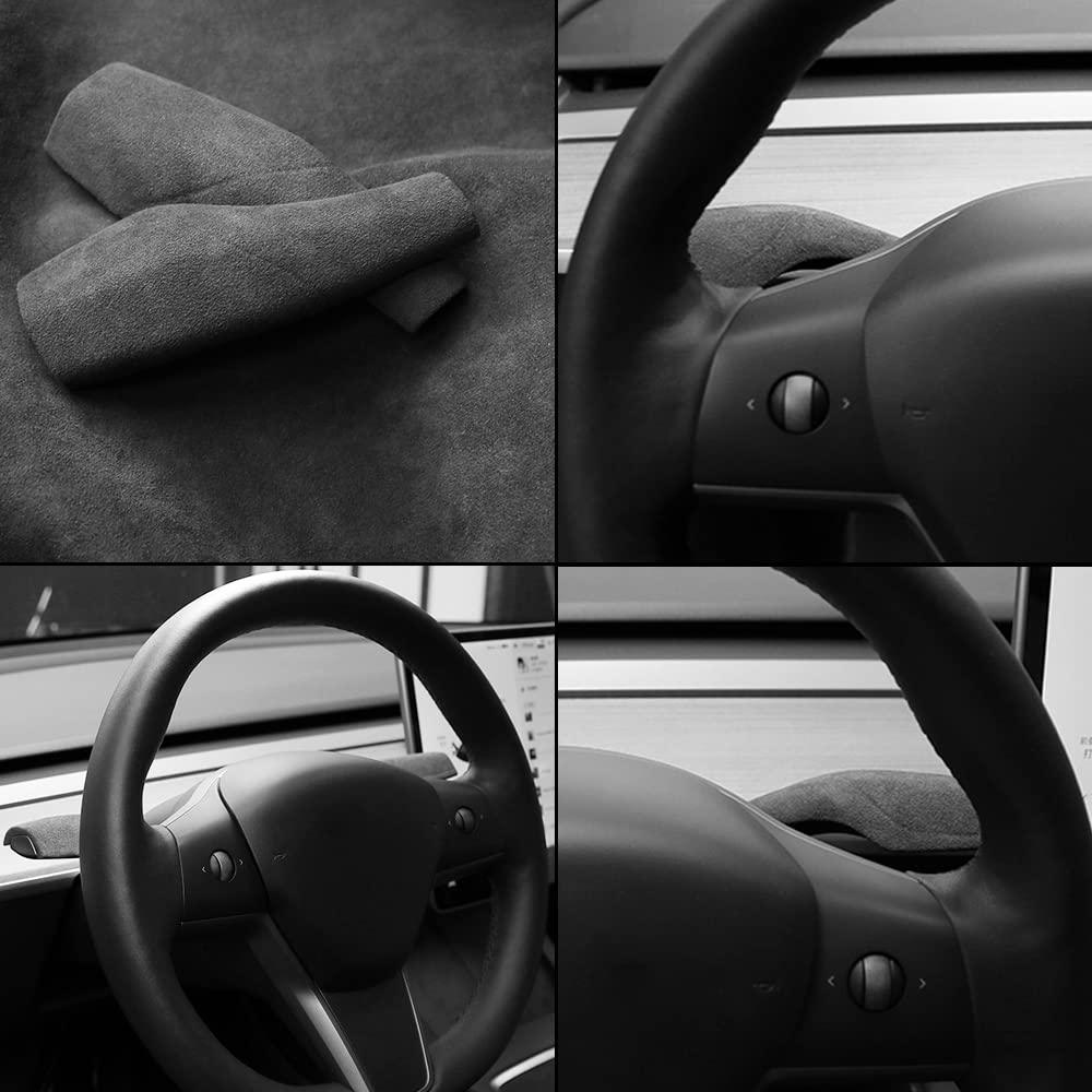 Model Y Alcantara Turn Signal Stalk Covers for Tesla (2017-2023) - Evooor