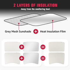 Glass Roof / Sunroof Sunshade for Tesla Model 3(2021-2023) Sun Visor Accessories - Evooor