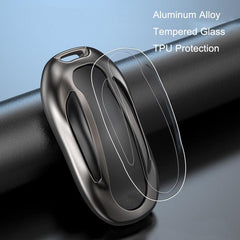 Model 3/Y/S/X Key Fob Cover Case Aluminum Metal Key Holder For Tesla(2012-2023) - Evooor