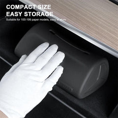 Model 3/Y Hidden Multifunctional Silicone Paper Drawer Car Tissue Box For Tesla - Evooor