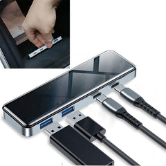 Model 3/Y Rear Seat USB Hub, Center Console Armrest Box HUB, PD Fast Charge For Daul Type-C Port for Tesla(2021-2023) - Evooor