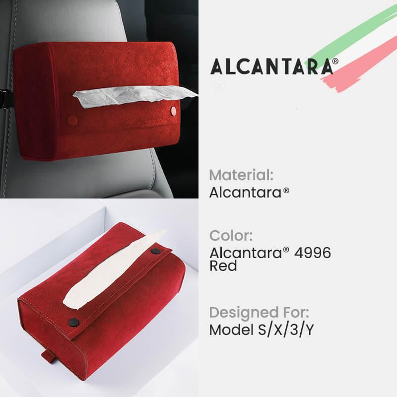 Model 3/Y/X/S Alcantara Tissue Box for Tesla - Evooor