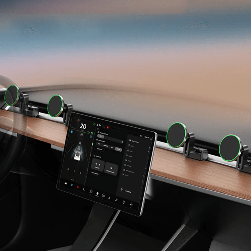 Magnetic Phone Holder for Tesla Model 3/Y (2017-2023) - Strong Magnet Dashboard Mount for Smartphone - Evooor