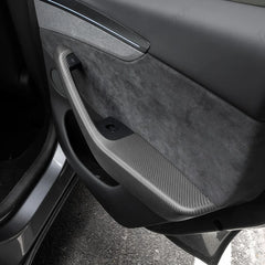 High-Quality Carbon Fiber Armrest Trims for Tesla Model Y Juniper 2025+ (Set of 4) - Evooor