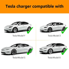Portable Level 2 Electric Vehicle Charger with Adjustable Current and Screen Display for Home Charging - Evooor