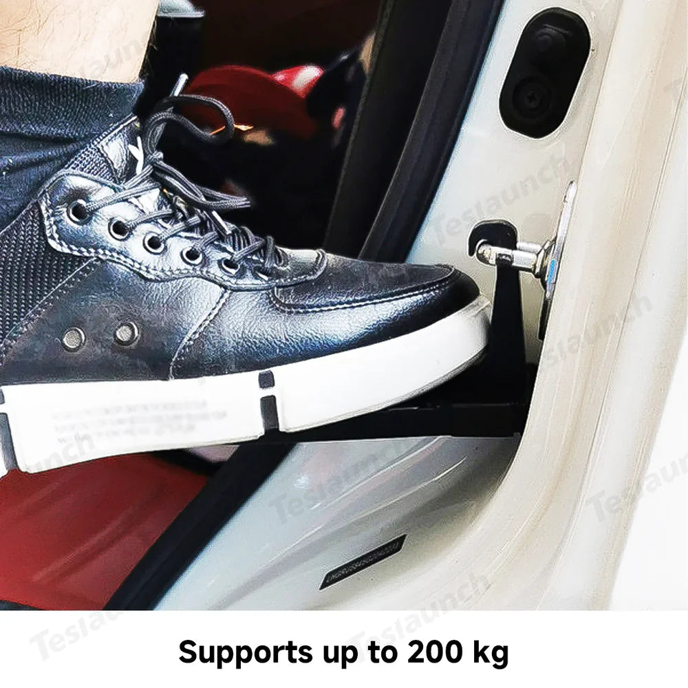 Foldable Car Door Step with Safety Hammer For VW ID.4 2021-2025 - Evooor