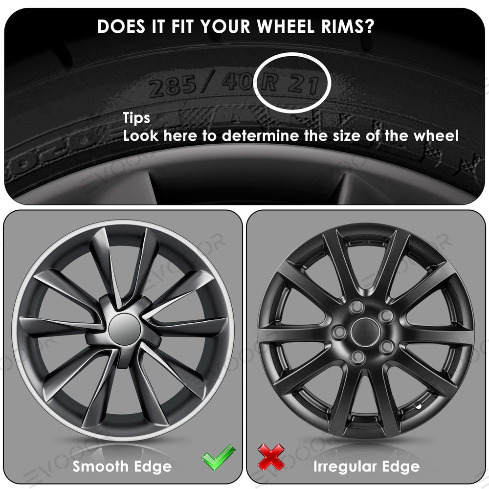 Model Y/3/S/X Wheel Rim Protectors Guard Alloy Wheel from Curb Rash (Set of 4 Rim Protectors) for Tesla(2012-2023) - Evooor