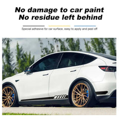 Custom Side Skirt Decal Sticker Set for Tesla Model 3/Y/S/X, Racing Stripe Design for Car Body Customization - Evooor