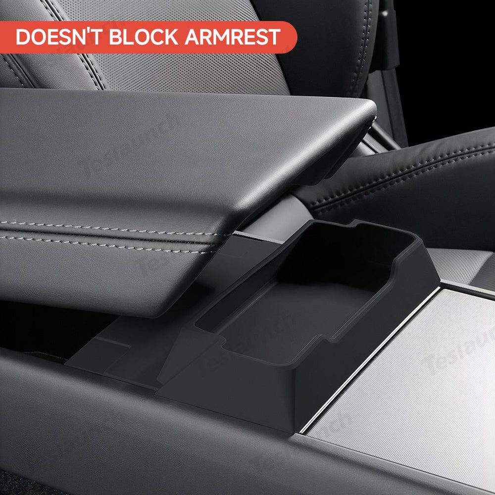 Multi-Functional Silicone Center Console Glasses Tray for Tesla Model Y Juniper 2025+ - Evooor