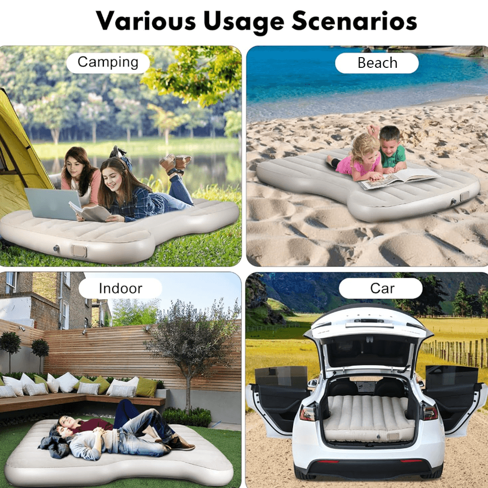 Foldable Inflatable Car Mattress for Tesla Model Y - Portable Sleeping Pad for Camping - Evooor
