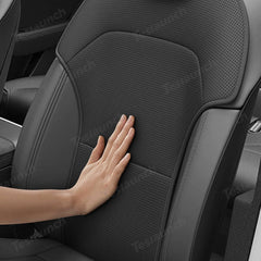 Napa Leather Seat Cushion Set – All-Season Ventilated Comfort for Tesla Model Y Juniper 2025+ (7-Piece Set) - Evooor
