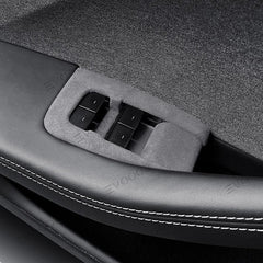 Tesla Alcantara Window Switch Button Cover Sticker 13 PCS For 2024 Model 3 Highland - Evooor