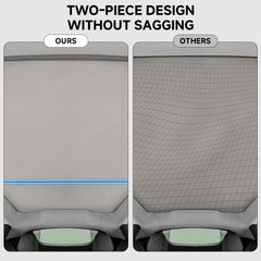 Split Nano Ice Crystal Glass Roof Sunshade for Tesla Model Y Juniper 2025+ - Evooor